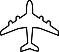Airplane icons. Aircrafts line style. jet plane. flight travel symbol. vector