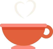 A hot coffee, vector or color illustration.