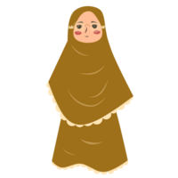 Muslim girl wearing mukena png