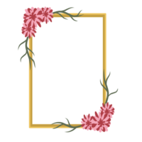 Rectangular flower frame png