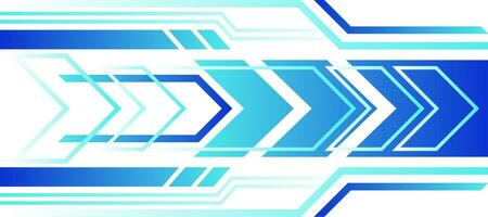techno arrow blue lines gradient futuristic banner background vector