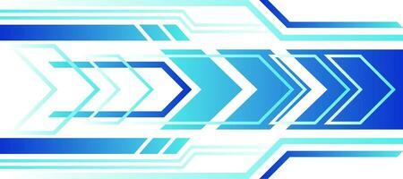 techno arrow blue lines gradient futuristic banner background vector