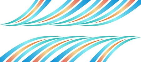 abstract blue swirl curves waves sticker for car wrap livery background vector