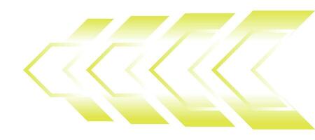 yellow futuristic chevron arrow line technology gradient background vector