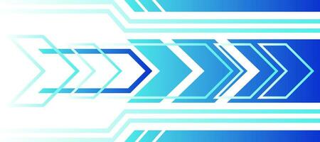 techno arrow blue gradient futuristic cyber background vector