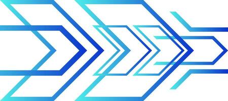 tech arrows blue outline gradient futuristic background vector