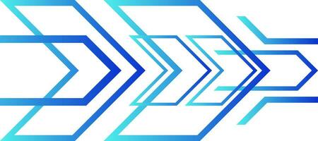 tech arrows blue outline gradient futuristic background vector