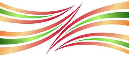 abstract stripes curve gradient tricolor indian flag background vector