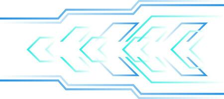 abstract tech arrows cyan gradient stripes banner futuristic background vector