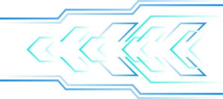 abstract tech arrows cyan gradient stripes banner futuristic background vector