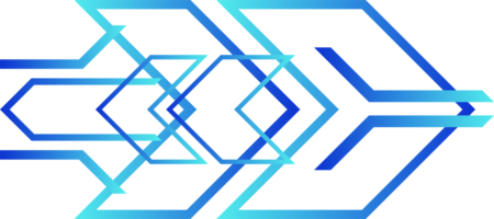 astratto Tech frecce blu schema pendenza futuristico sfondo trasparente png