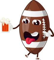 Football character drunk vector