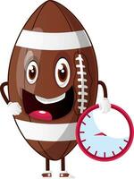 Football character with clock vector
