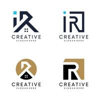 letra r logo vector diseño con moderno y sencillo estilo