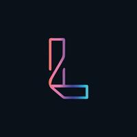 the letter l logo with a colorful gradient vector