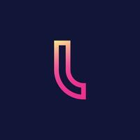 the letter l logo with a colorful gradient vector