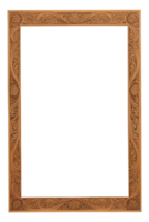 AI generated Wooden Frame With Beautiful Traditional Carvings PNG Transparent Background