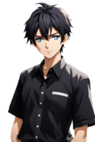 ai generato maschio anime personaggi png trasparente sfondo