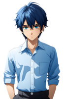 AI generated Male Anime Characters PNG Transparent Background