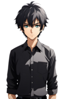 AI generated Male Anime Characters PNG Transparent Background