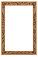 AI generated Wooden Frame With Beautiful Traditional Carvings PNG Transparent Background