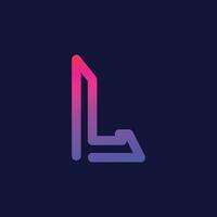 the letter l logo with a colorful gradient vector