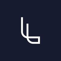 the letter l logo on a dark background vector