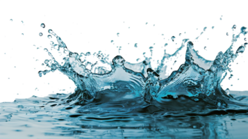 AI generated Dynamic Water Splashes with Wave Swirls and Droplets, Perfect for Environmental and Natural Themes on Transparent Canvas png