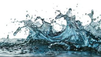 ai genererad dynamisk vatten stänk med Vinka virvlar och droppar, perfekt för miljö- och naturlig teman på transparent duk png