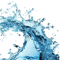 AI generated Dynamic Water Splashes with Wave Swirls and Droplets, Perfect for Environmental and Natural Themes on Transparent Canvas png