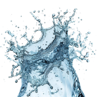 AI generated Dynamic Water Splashes with Wave Swirls and Droplets, Perfect for Environmental and Natural Themes on Transparent Canvas png