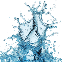 AI generated Dynamic Water Splashes with Wave Swirls and Droplets, Perfect for Environmental and Natural Themes on Transparent Canvas png