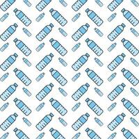 Water bottle repeating smart trendy pattern colorful background vector