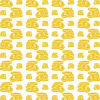 Gold money coin repeating smart trendy pattern colorful background vector