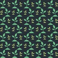 Plant leaf repeating pattern background vector illustration