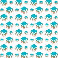Piled books abstract colorful pattern vector illustration