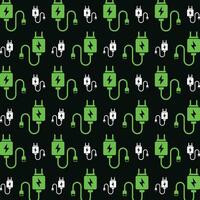 Mobile charger repeating pattern background vector illustration