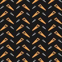Saw wood cutter repeating pattern background vector illustration