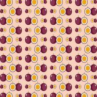 Passionfruit vector illustration repeating seamless pattern design