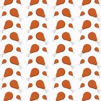 Chicken leg trendy abstract pattern repeating vector illustration background