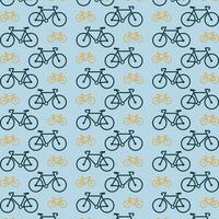 Bicycle beautiful repeating pattern background vector illustration