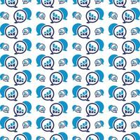 Marketing talk trendy smart pattern colorful illustration background vector