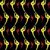 Dancer silhouette repeating pattern vector illustration