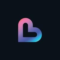 the letter l logo with a colorful gradient vector