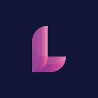 the letter l logo with a colorful gradient vector