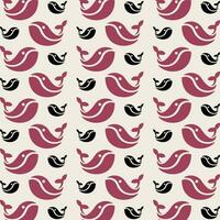 Whale swimming repeating smart trendy pattern colorful background vector