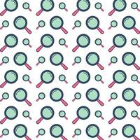 Magnifying glass repeating smart trendy pattern colorful background vector