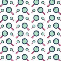 Magnifying glass repeating smart trendy pattern colorful background vector