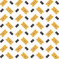 Ticket trendy abstract pattern repeating vector illustration background