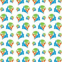 Mental health trendy smart pattern colorful illustration background vector